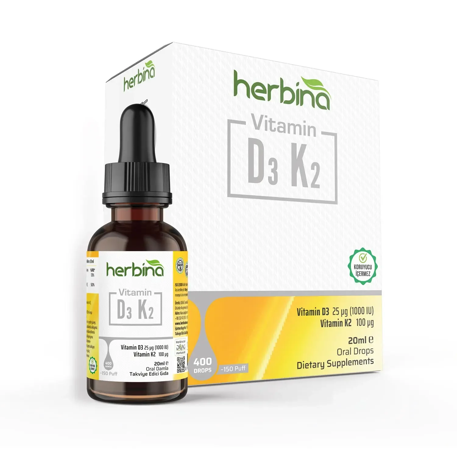 HERBİNA D3K2 Vitamin Damla