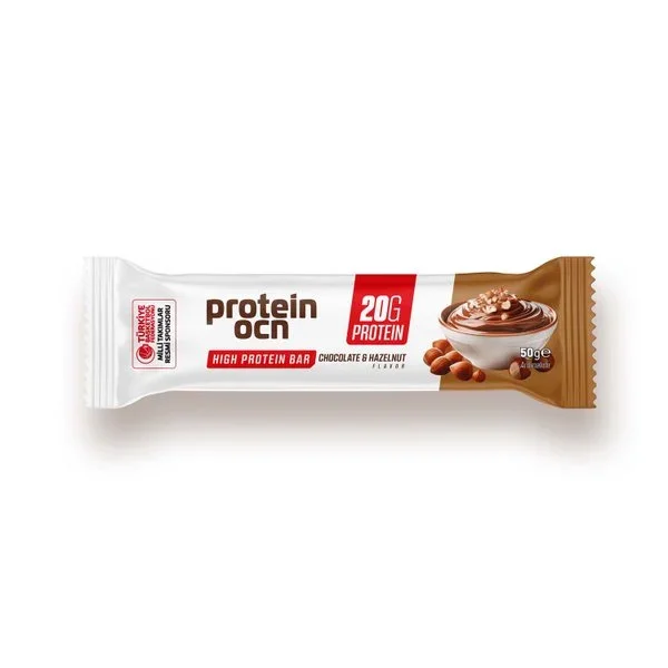 PROTEIN OCEAN FINDIK ÇİKOLATASI AROMALI PROTEİN BAR 1x50gr TEKLİ