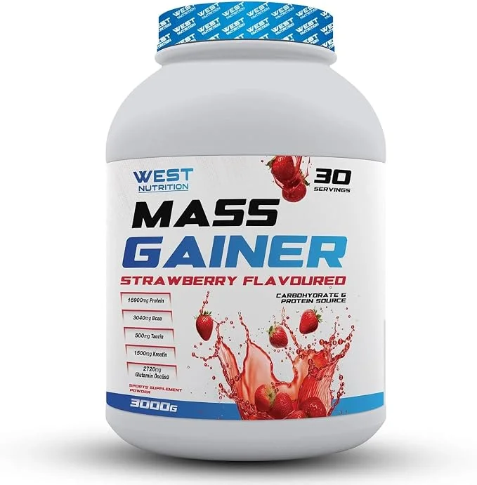 Mass Gainer Karbonhidrat Tozu 3000 gr 30 Servis çilek