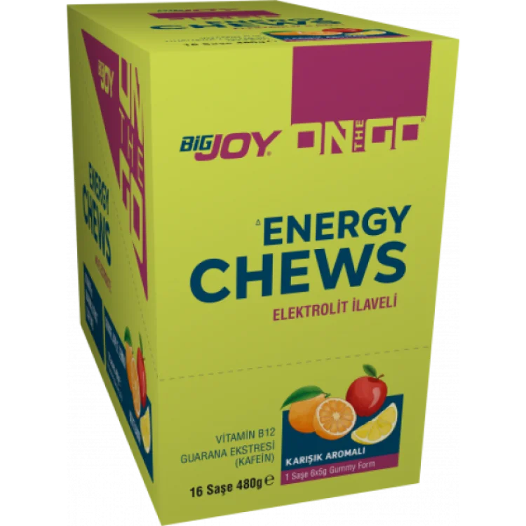 ON THE GO ENERGY CHEWS KARIŞIK AROMALI 16X30 GR GUMMY