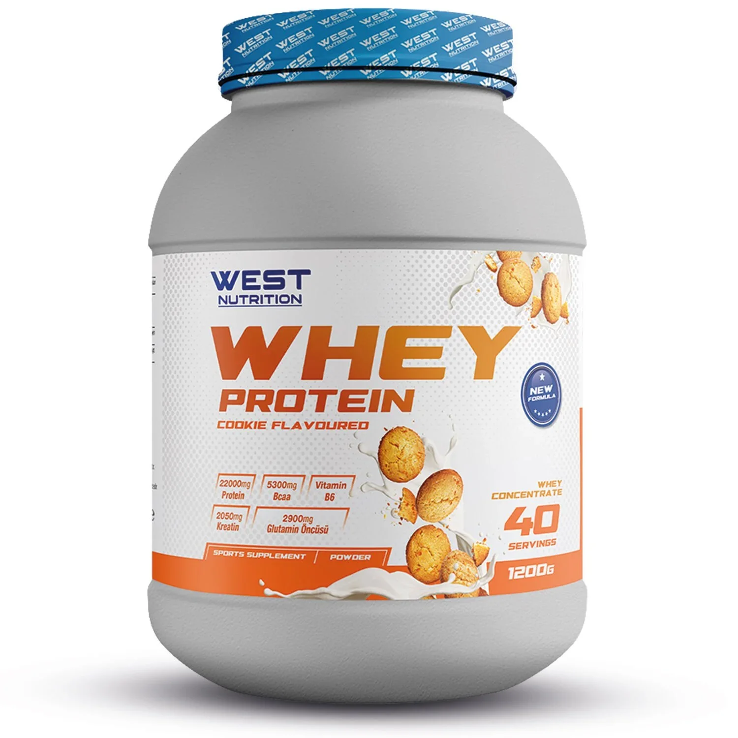 WEST NUTRITION WHEY PROTEIN TOZU 1200 GR 40 SERVIS KURABİYE AROMALI