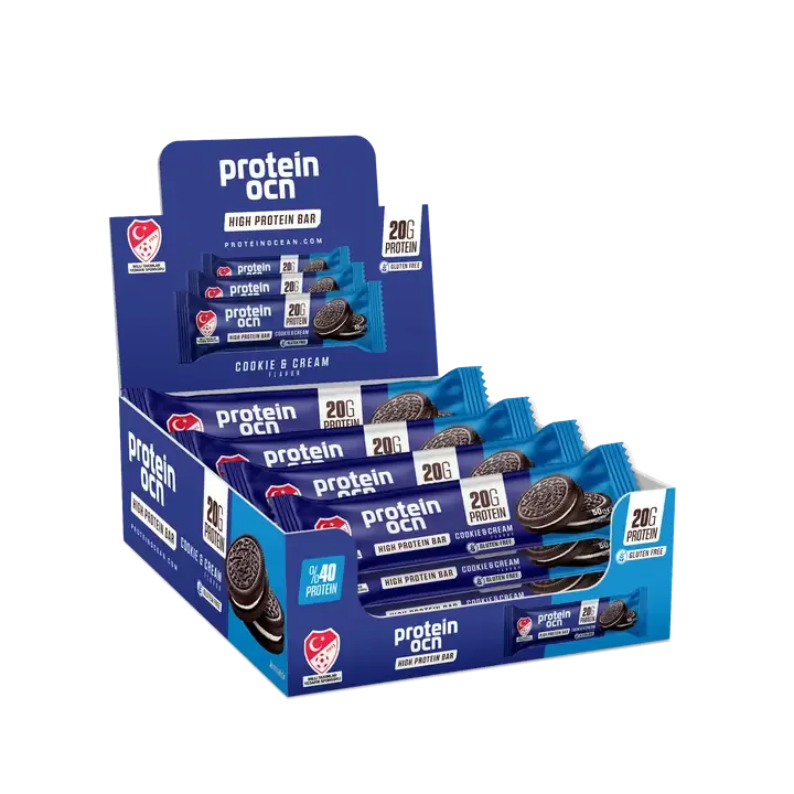 PROTEİNOCEAN COOKIE & CREAM AROMALI PROTEIN BAR - 12 ADET