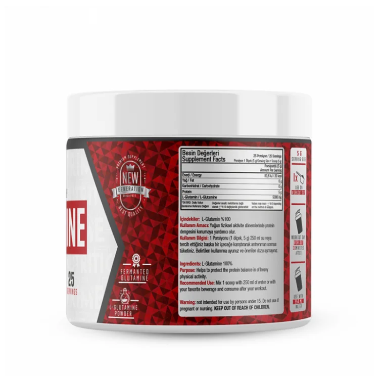 PRİME NUTRİTİON L-GLUTAMİNE 125 GR